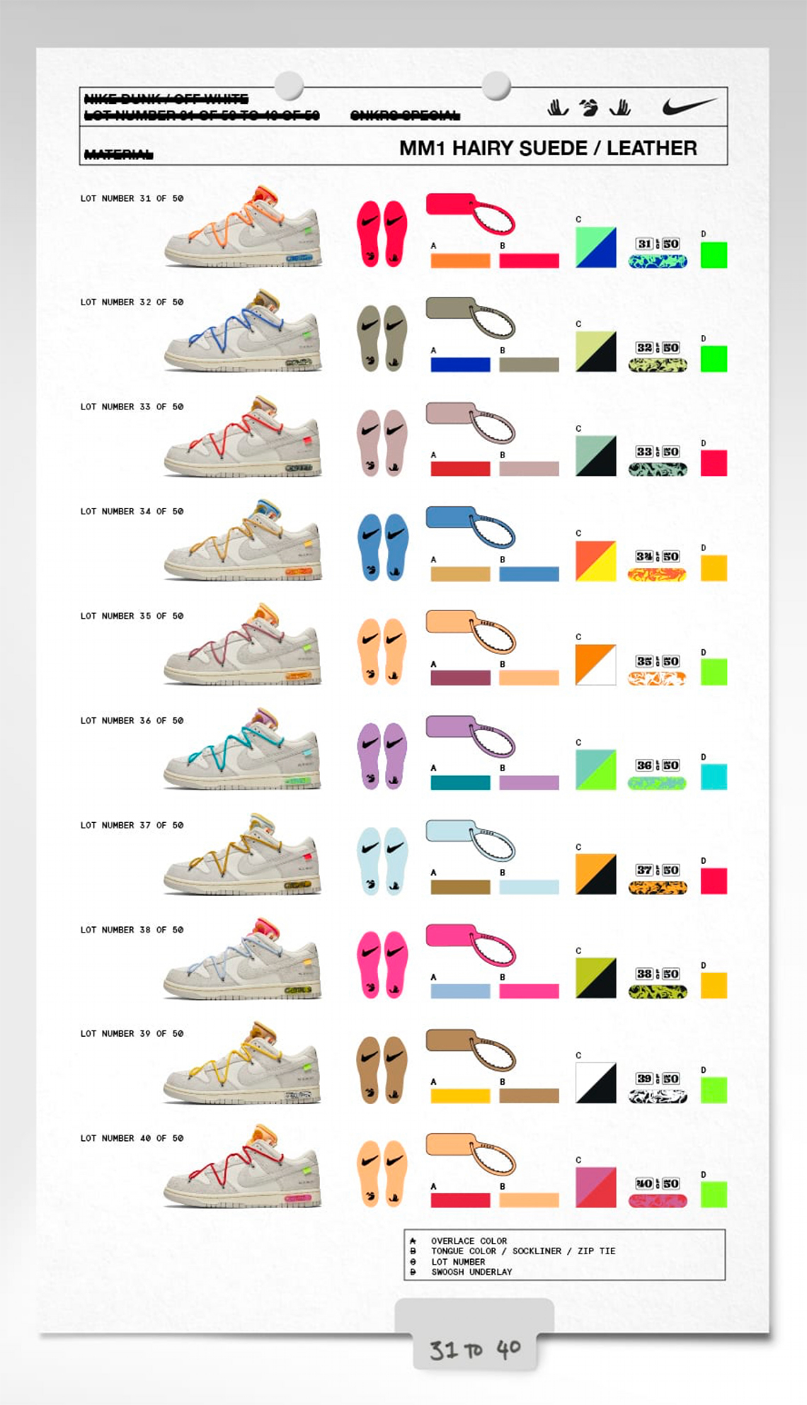 50 Off White x Nike Dunk Low 50 Off White x Nike Dunk Low