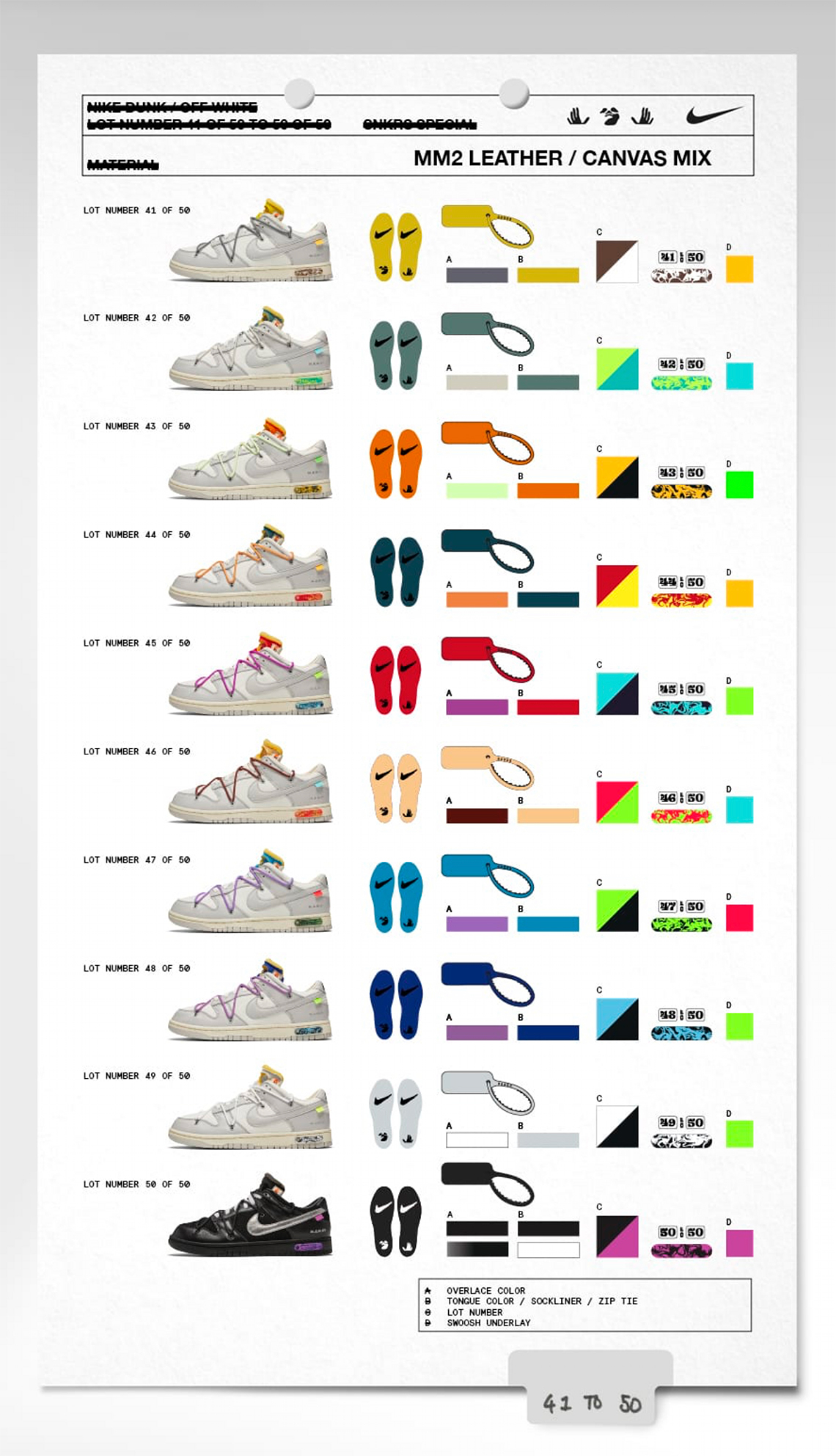 50 Off White x Nike Dunk Low 50 Off White x Nike Dunk Low