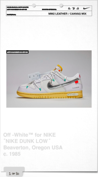 50 Off-White x Nike Dunks 50 Off-White x Nike Dunks