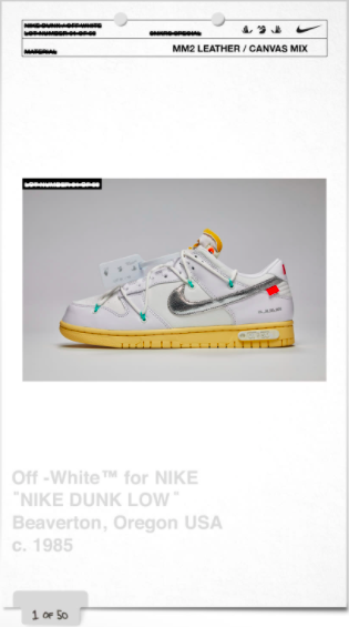 50 Off-White x Nike Dunks