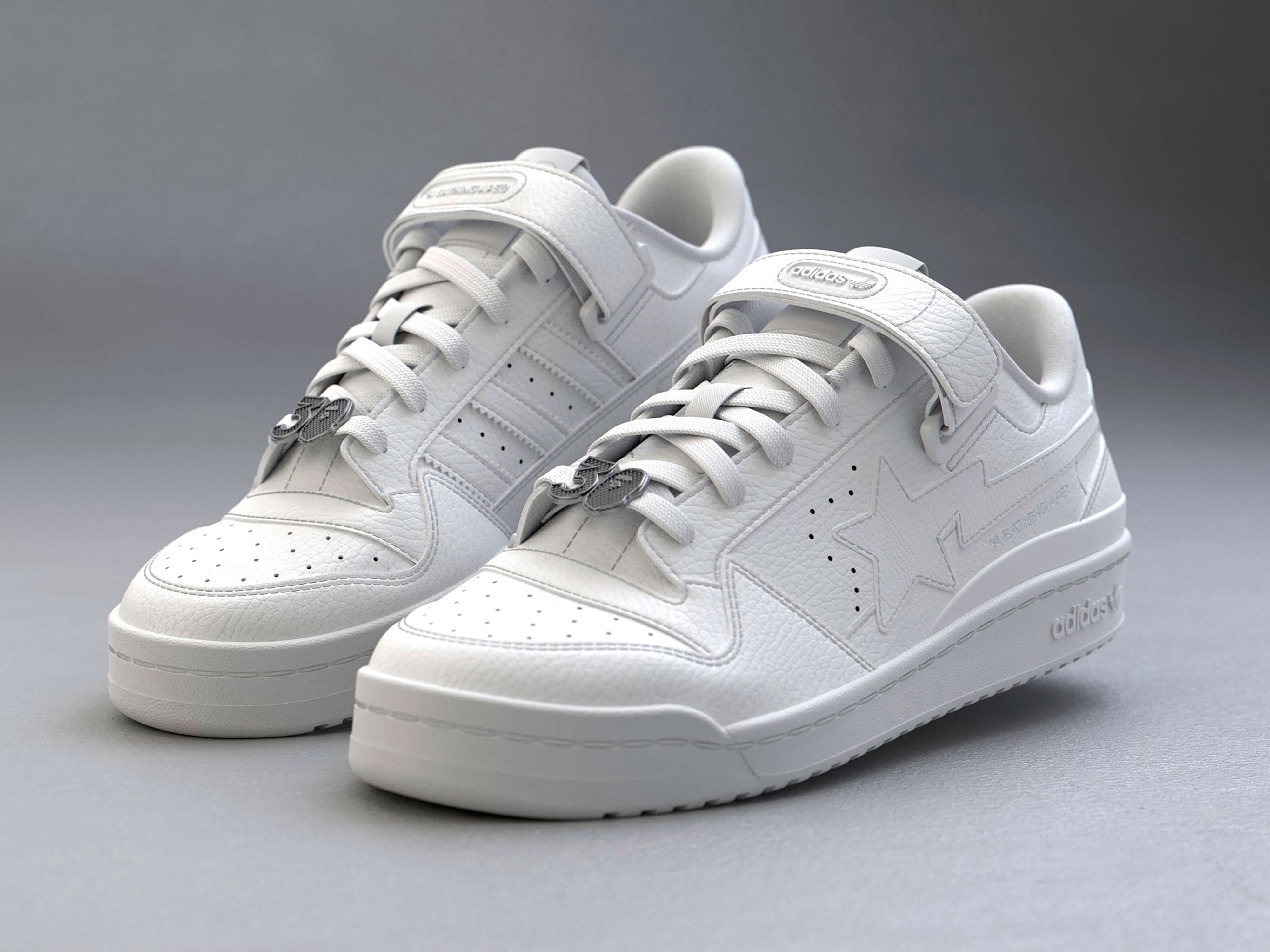 adidas Originals x BAPE® Forum 84 Low Triple-White adidas Originals x BAPE® Forum 84 Low Triple-White