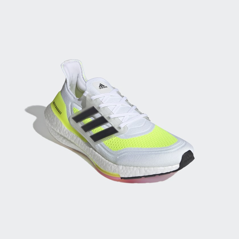 Adidas Ultraboost 21 blanco neon