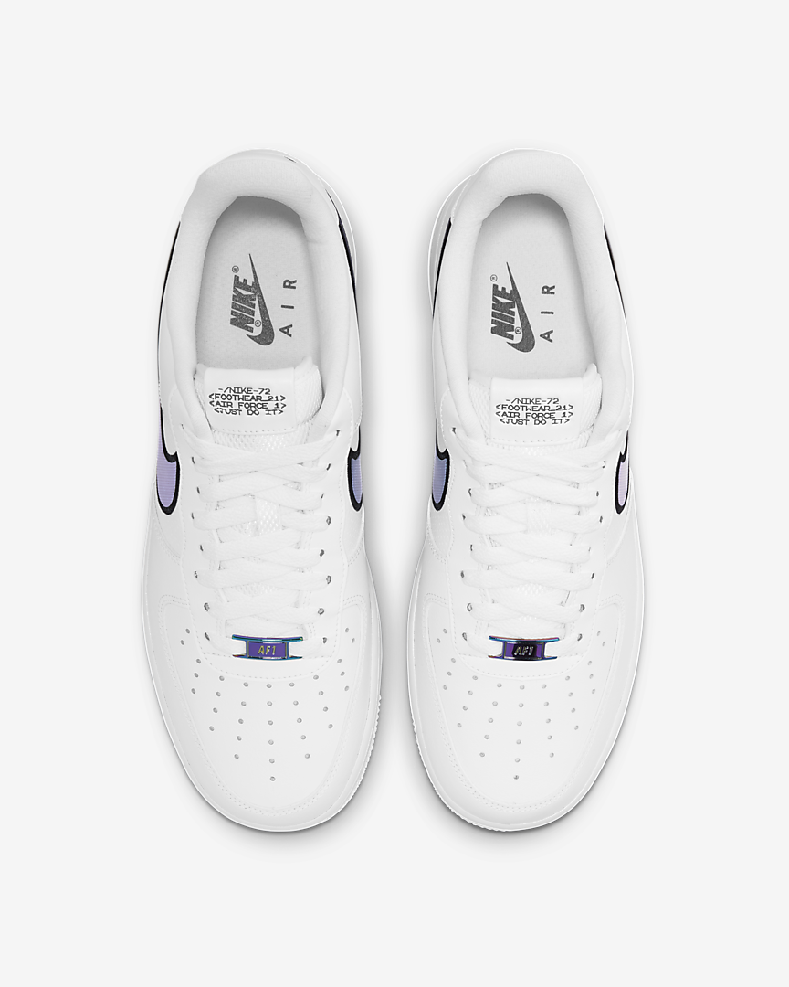 Nike Air Force 1 White Blue Iridescent 2021 Nike Air Force 1 White Blue Iridescent 2021