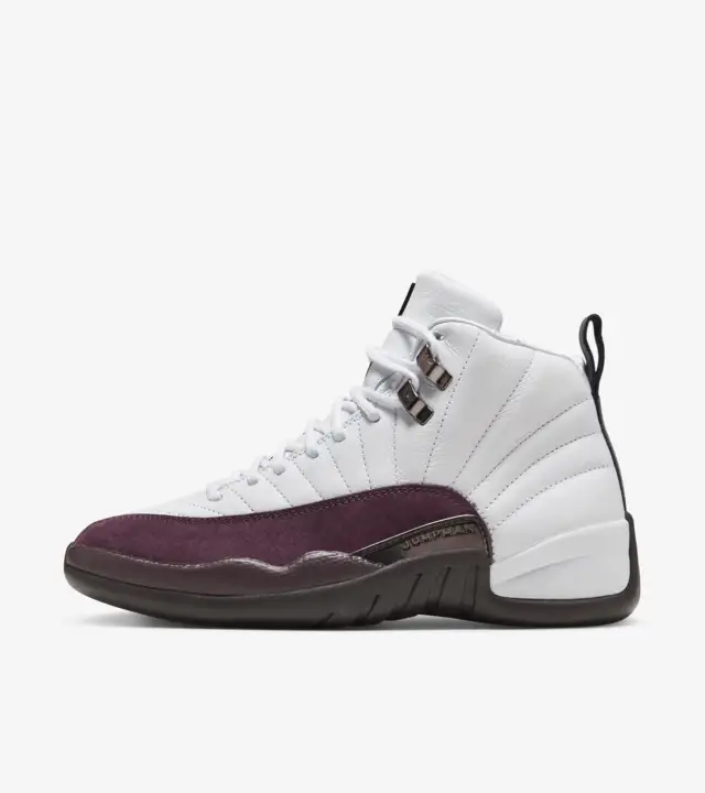 Air Jordan 12 x A Ma Maniére para mujer White and Burgundy Crush_1