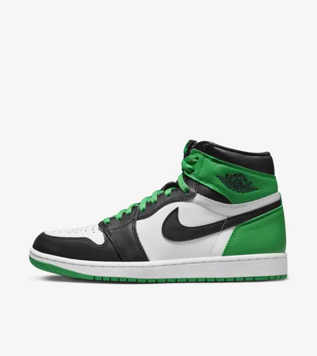 Air Jordan 1 High Black and Lucky Green_1