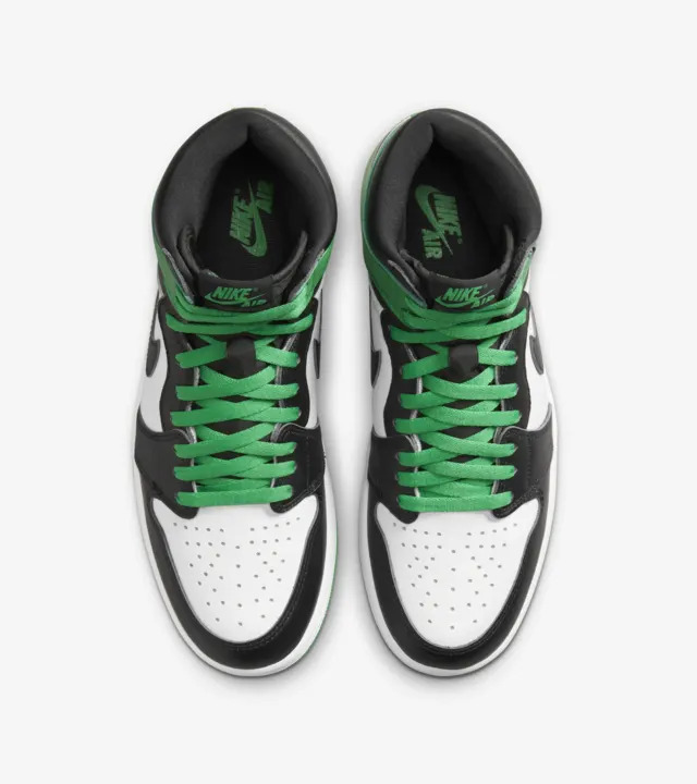 Air Jordan 1 High Black and Lucky Green