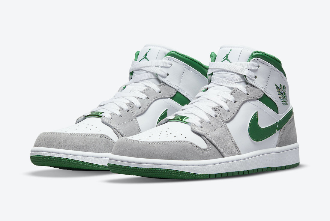 Air Jordan 1 Mid Grey Green