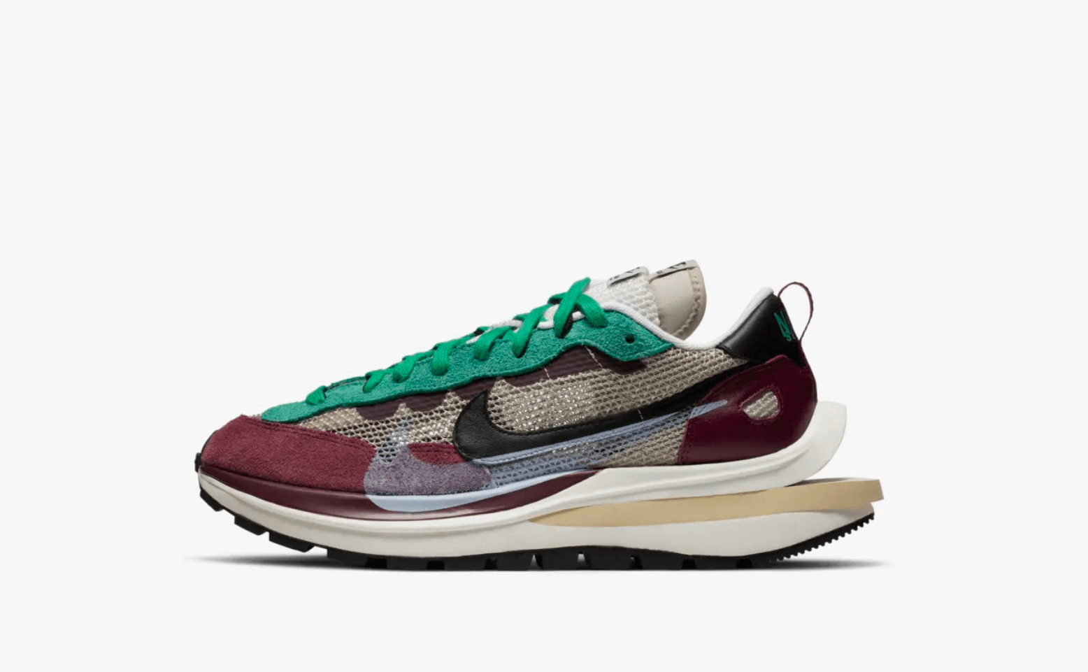 Nike x Sacai VaporWaffe String & Black-Villain Red y Tour Yellow & Gorge Green-Sail 2020 Nike x Sacai VaporWaffe String & Black-Villain Red y Tour Yellow & Gorge Green-Sail 2020