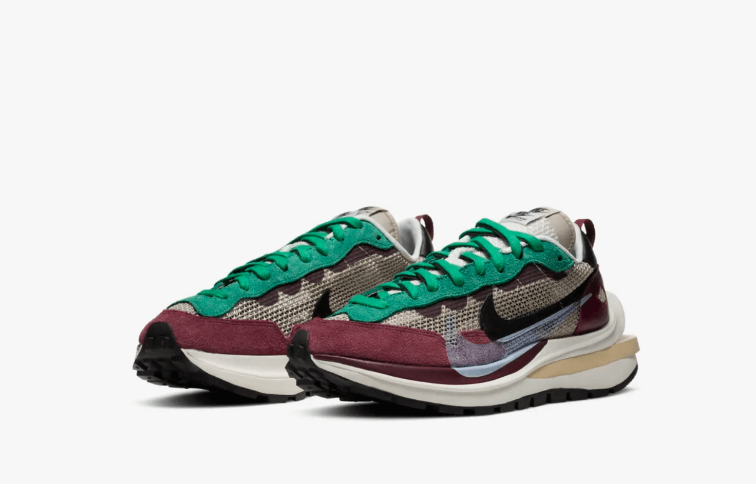 Nike x Sacai VaporWaffe String & Black-Villain Red y Tour Yellow & Gorge Green-Sail 2020 Nike x Sacai VaporWaffe String & Black-Villain Red y Tour Yellow & Gorge Green-Sail 2020Nike x Sacai VaporWaffe String & Black-Villain Red y Tour Yellow & Gorge Green-Sail 2020