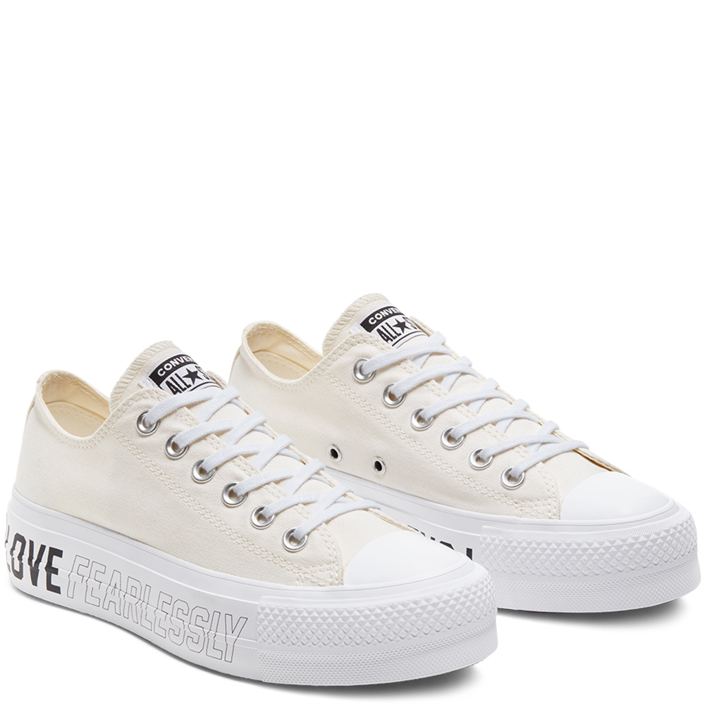 Converse love fearlessly platform chuck taylor all star low top shoe