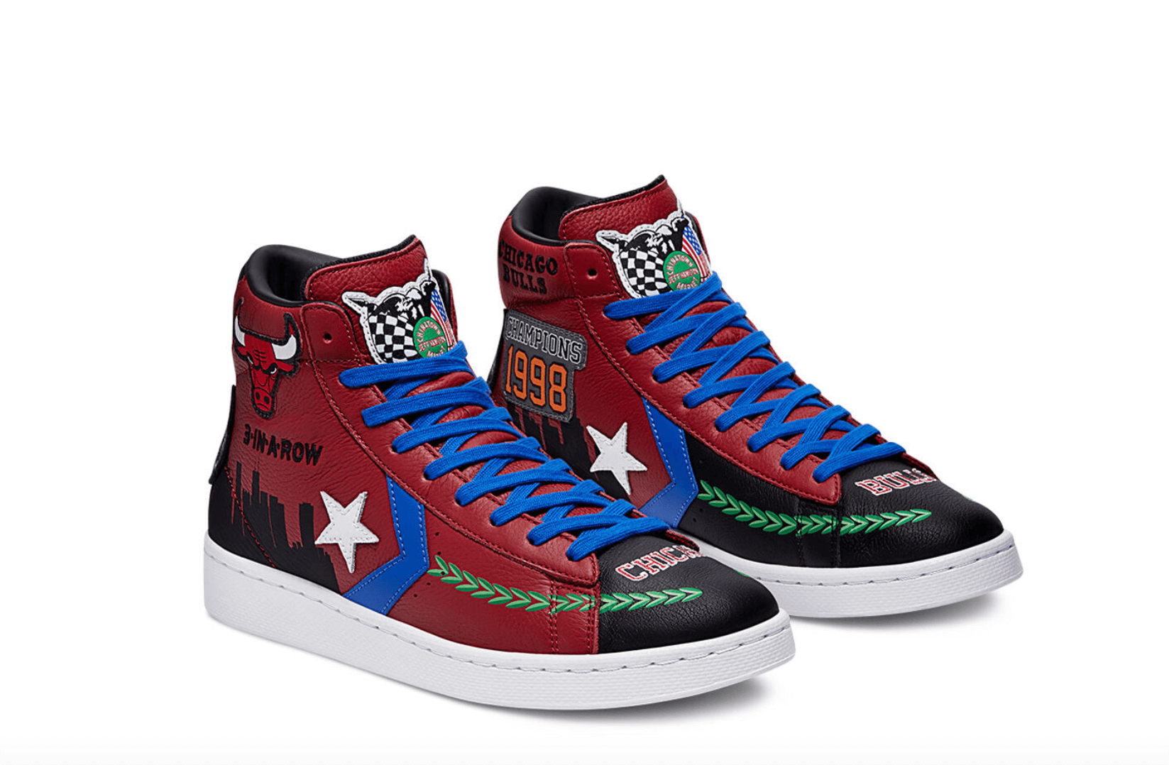 Converse x Chinatown Market “Chicago Bulls Championship Jacket” Pro Leather High Top 2021