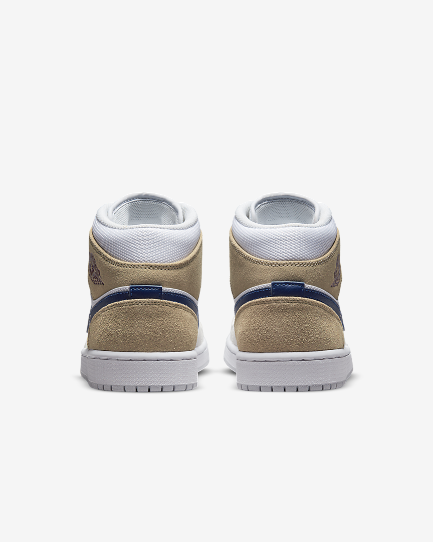 zapatillas Air Jordan 1 Mid Tan Suede Navy 2021