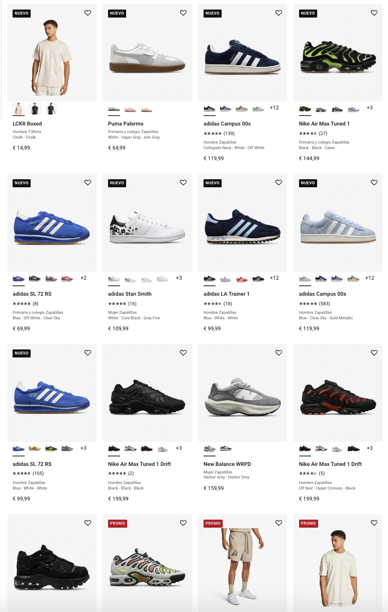Modelos de zapas y productos exclusivos en Foot Locker NovogasShops
