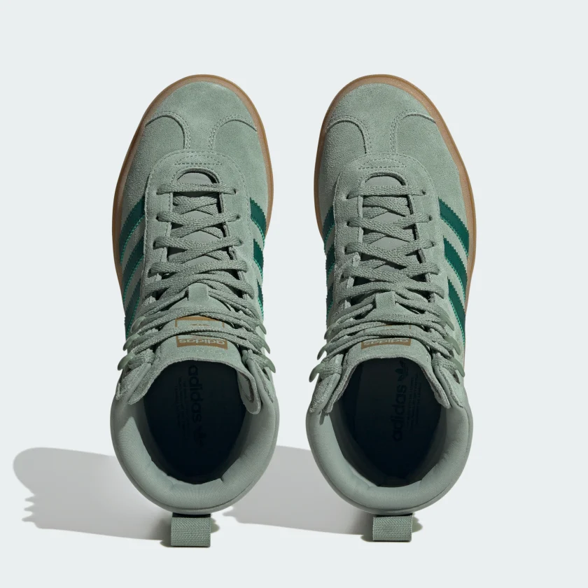 Adidas Gazelle Boot 'Maroon Gum' 'Silver Green'