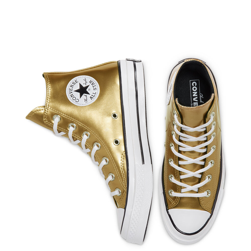 Industrial Glam Chuck 70 High Top Doradas