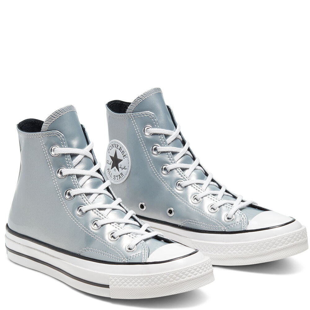 Industrial Glam Chuck 70 High Top Plateadas