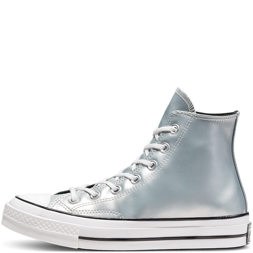 Industrial Glam Chuck 70 High Top Plateadas