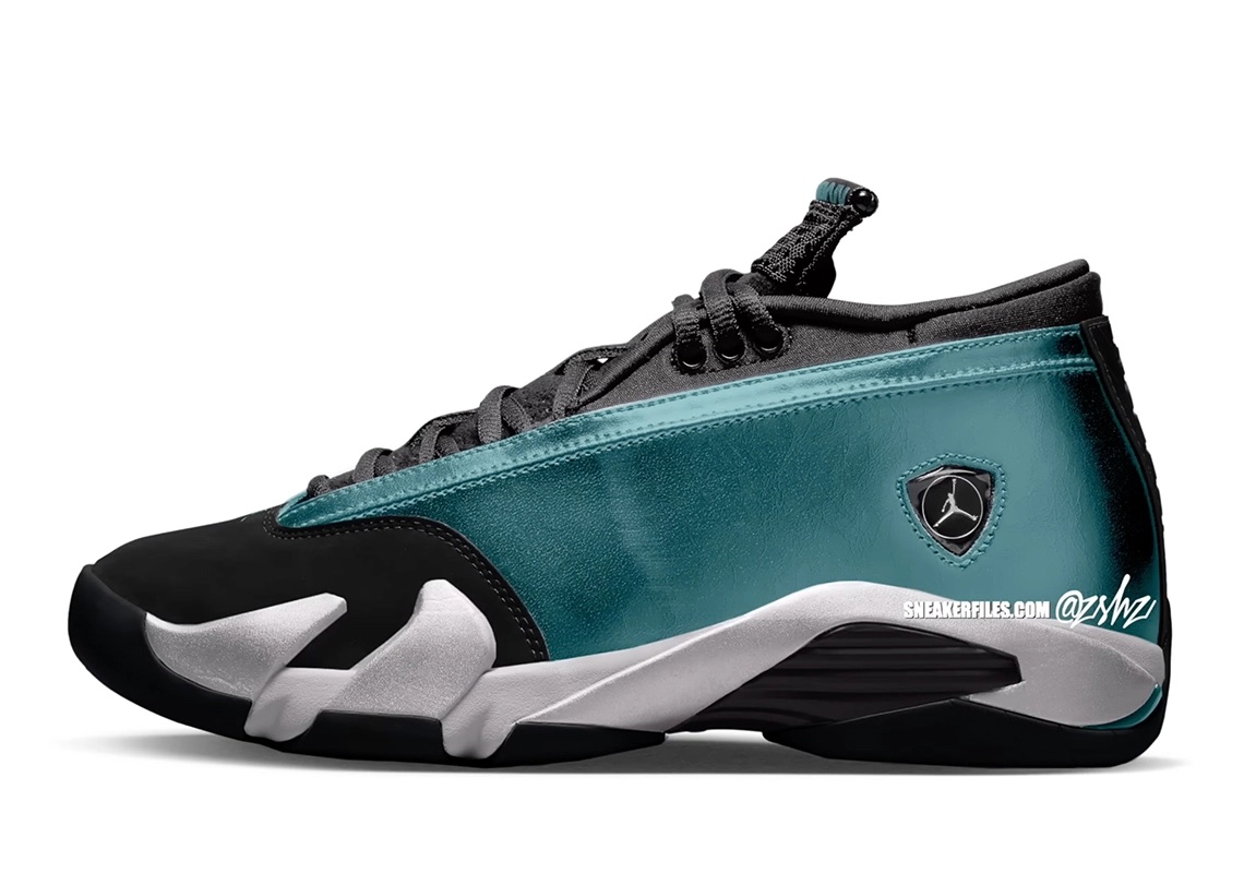 Lanzamientos 2024 air-jordan-14-low-womens-mineral-teal-metallic-silver-black-spring-2024