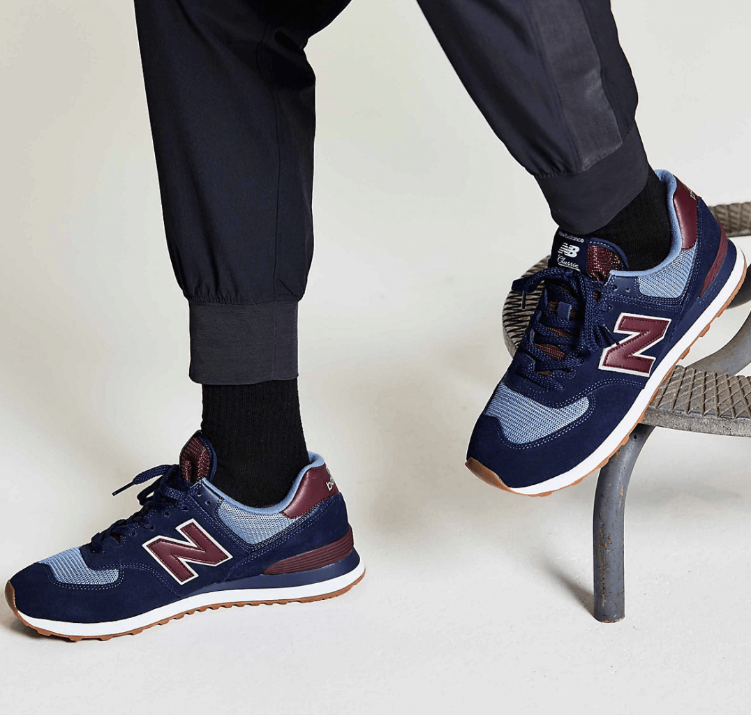 zapatillas New Balance 574 Super Core navy with burgundy 2020