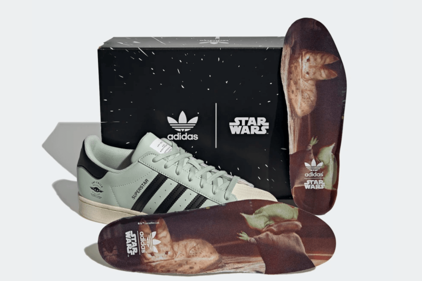 🥇ADIDAS Superstar The Mandalorian 2020 BABY YODA + TOP+ |