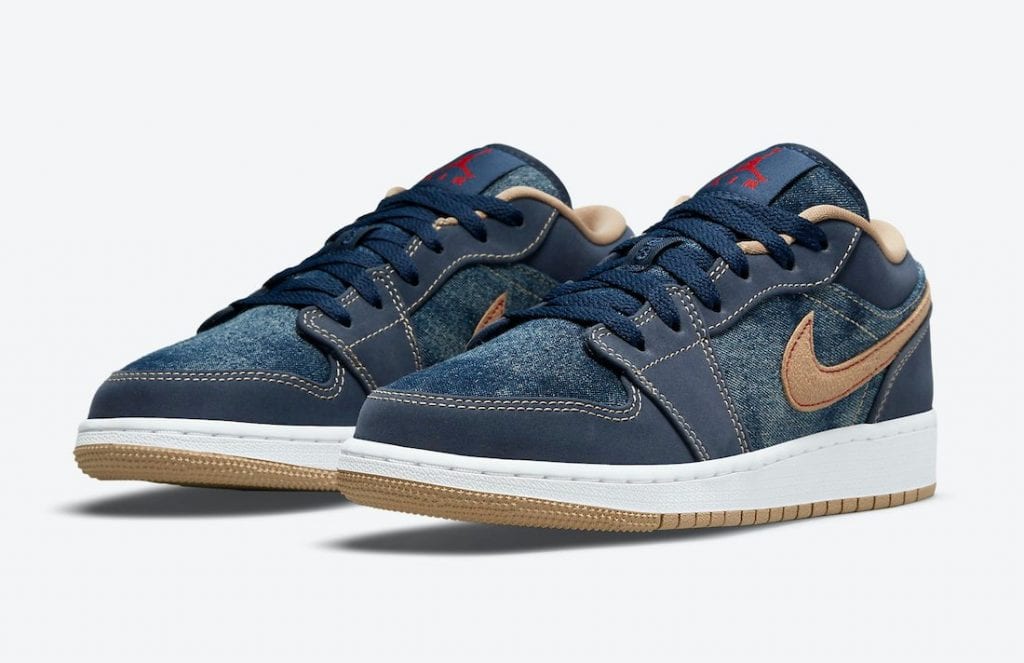 🥇 TEJIDO VAQUERO EN LAS AIR JORDAN 1 LOW zapatillasysneakers.com