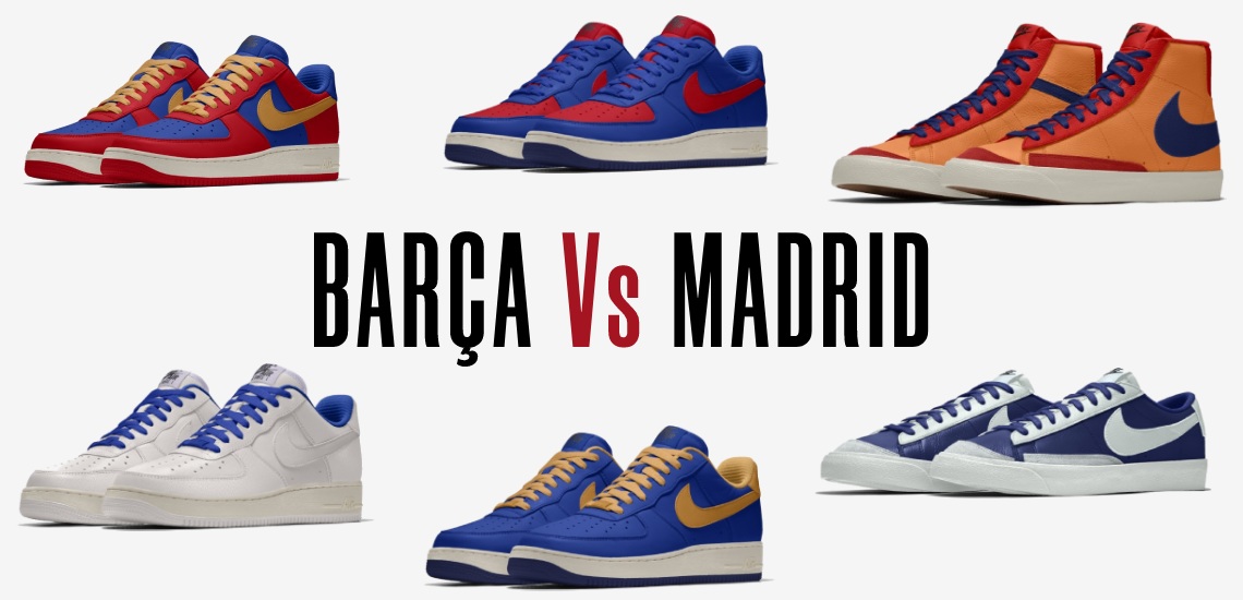 Derechos de autor Empuje hacia abajo Vagabundo PERSONALIZA TUS AIR FORCE 1 CON LOS COLORES DE BARÇA Y MADRID  zapatillasysneakers.com