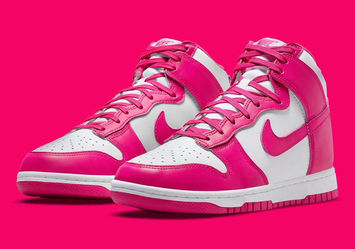 Nike dunk top high hombre rosas