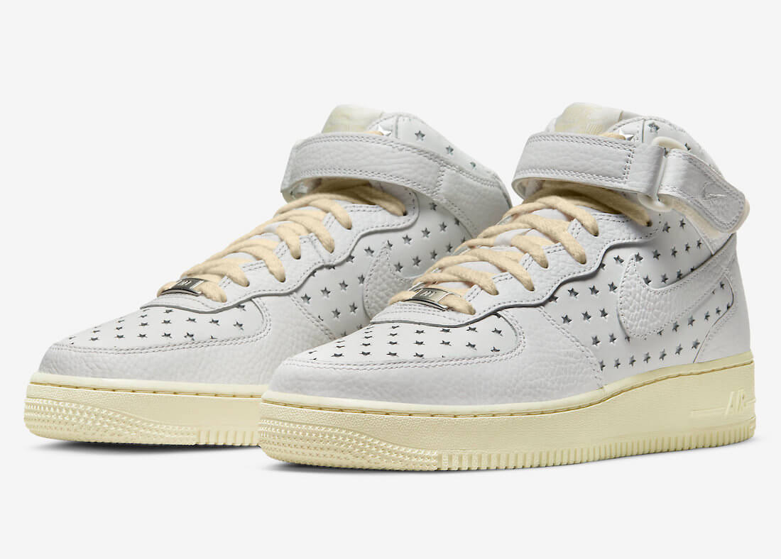 🥇 ESTRELLAS RECORTADAS EN CUERO DE AIR FORCE 1 MID zapatillasysneakers.com