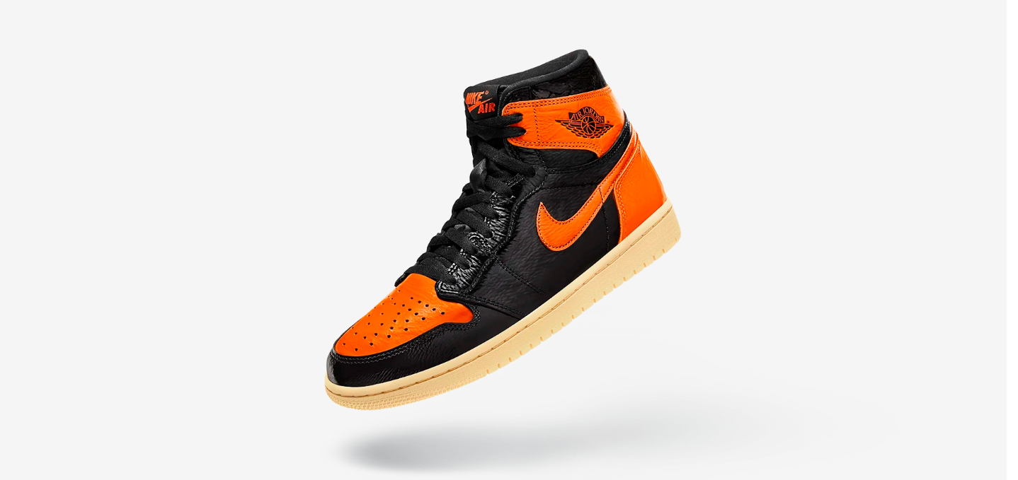 jordan 1 naranja con negro