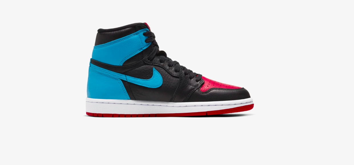 jordan 1 azul con rojo