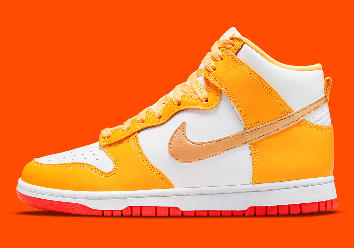 nike dunk high gold