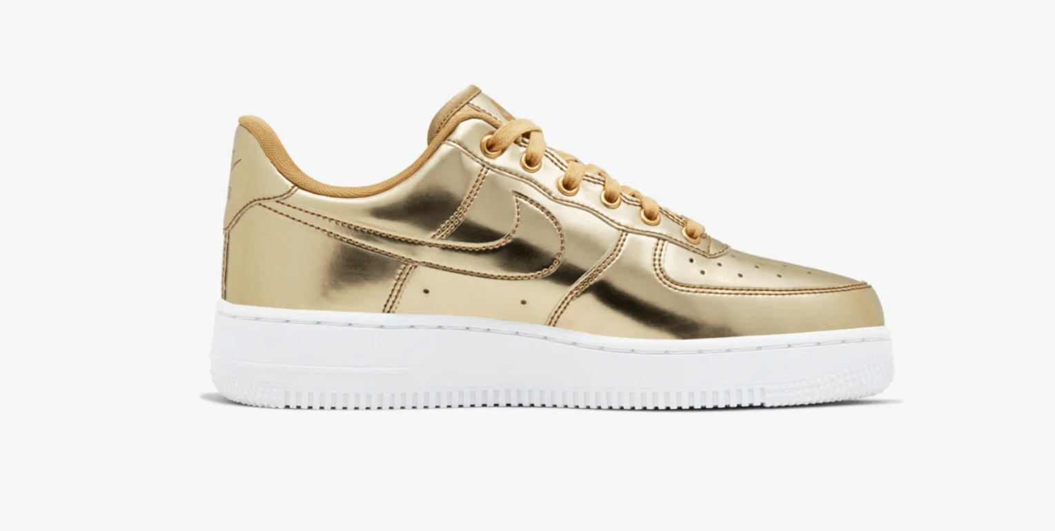 Nike Air Force 1 metallic gold