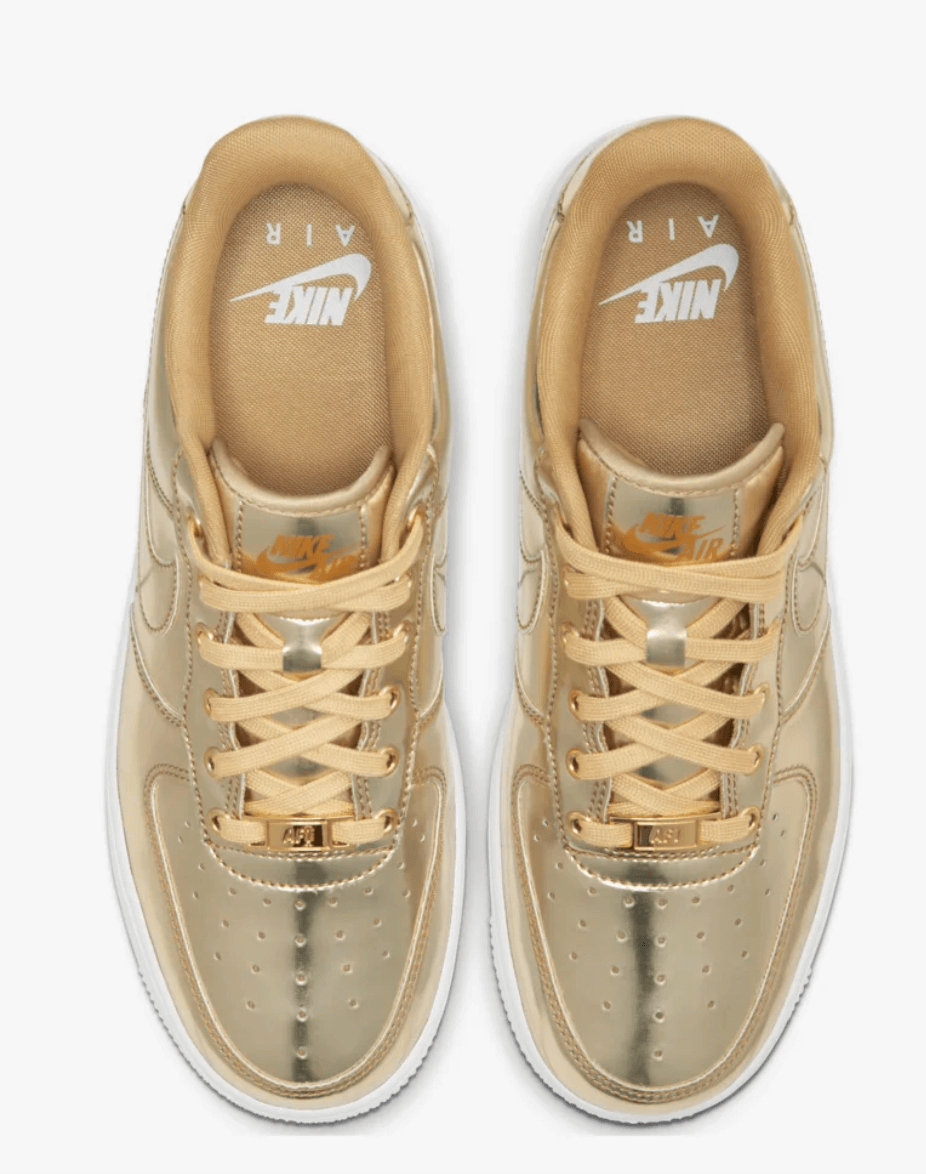 Nike Air Force 1 metallic gold