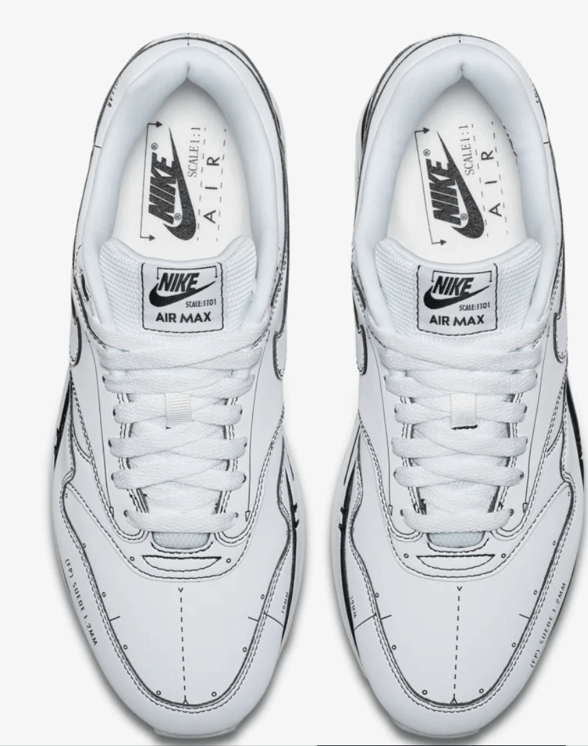 Nike Air Max 1 Schematic White