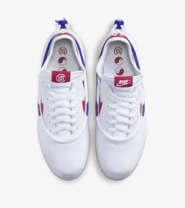 nike Cortez x CLOT White and Game Royal