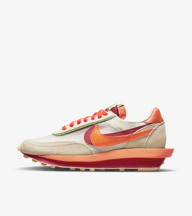 Nike LDWaffle-x-sacai-x-clot-orange-blaze