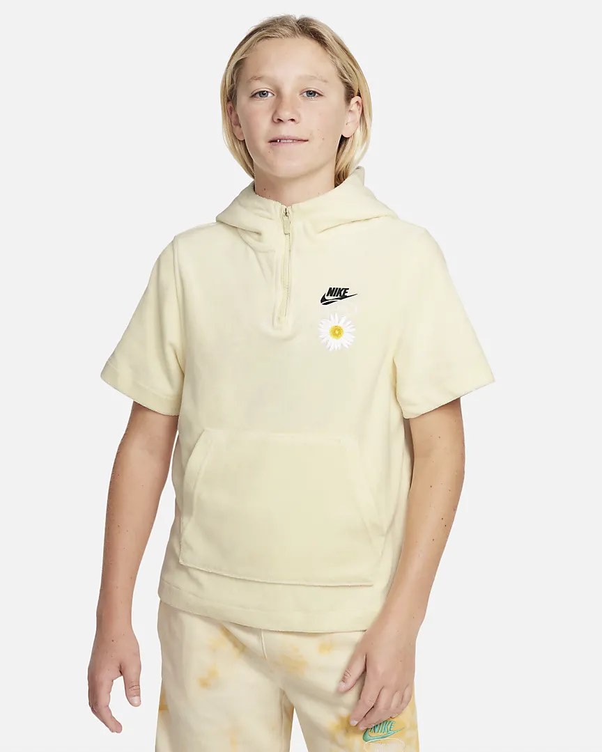 Nike rebajas niños verano 2022_Sudadera con capucha de manga corta