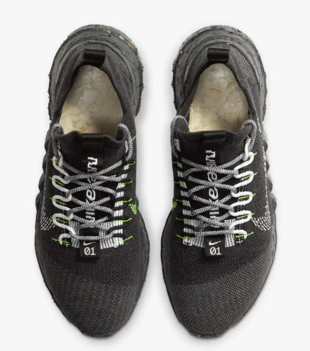 zapatillas Nike Space Hippie 01 – Black Volt This is Trash 2021
