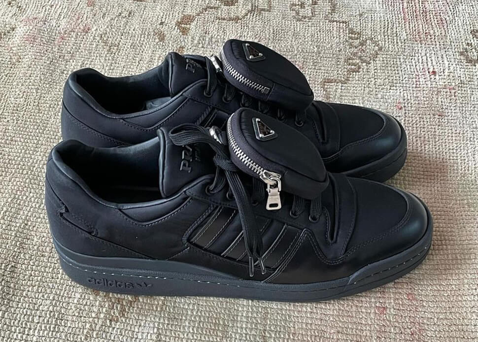 Prada x Adidas forum Low triple black