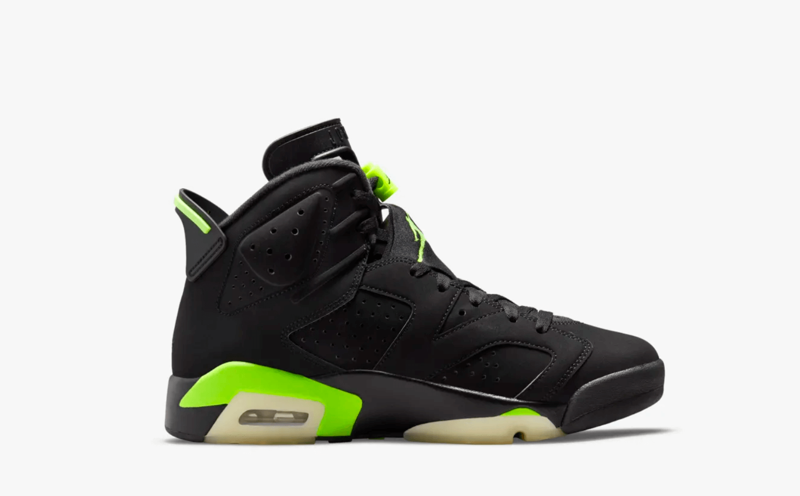 jordan negras con verde