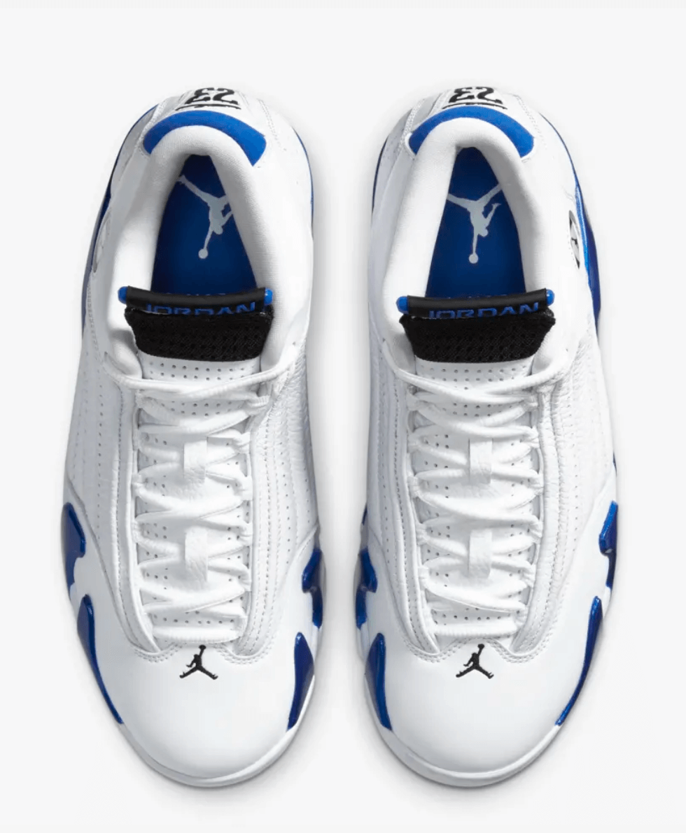 jordan 14 azul con blanco