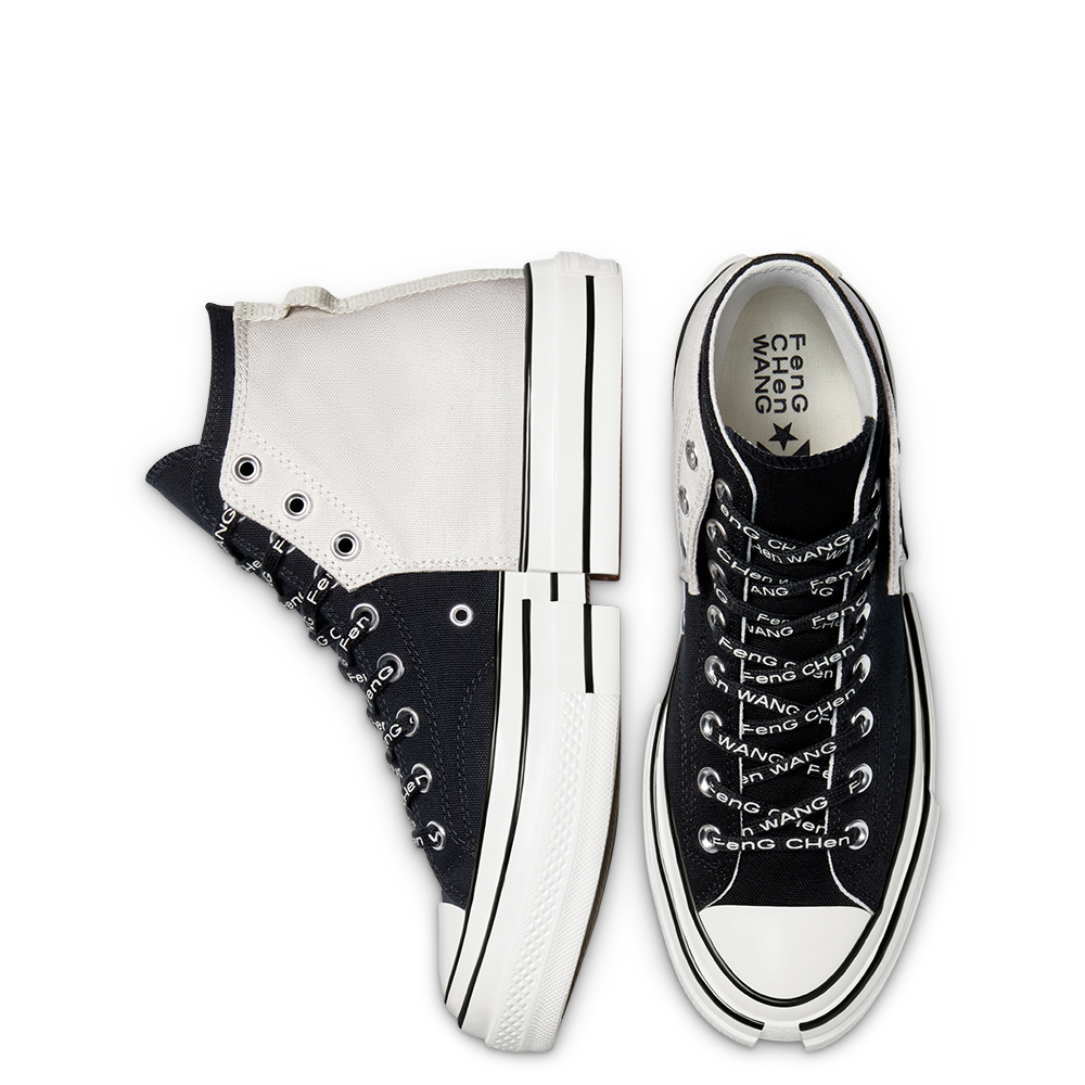 Converse mitad blanco y negro