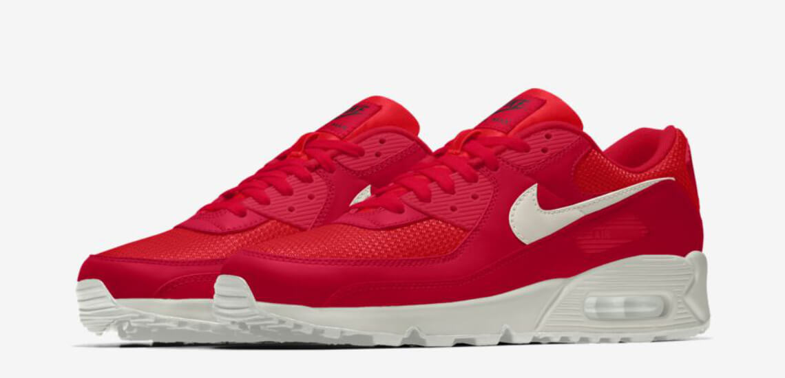 nike air max 90 rojos con blanco