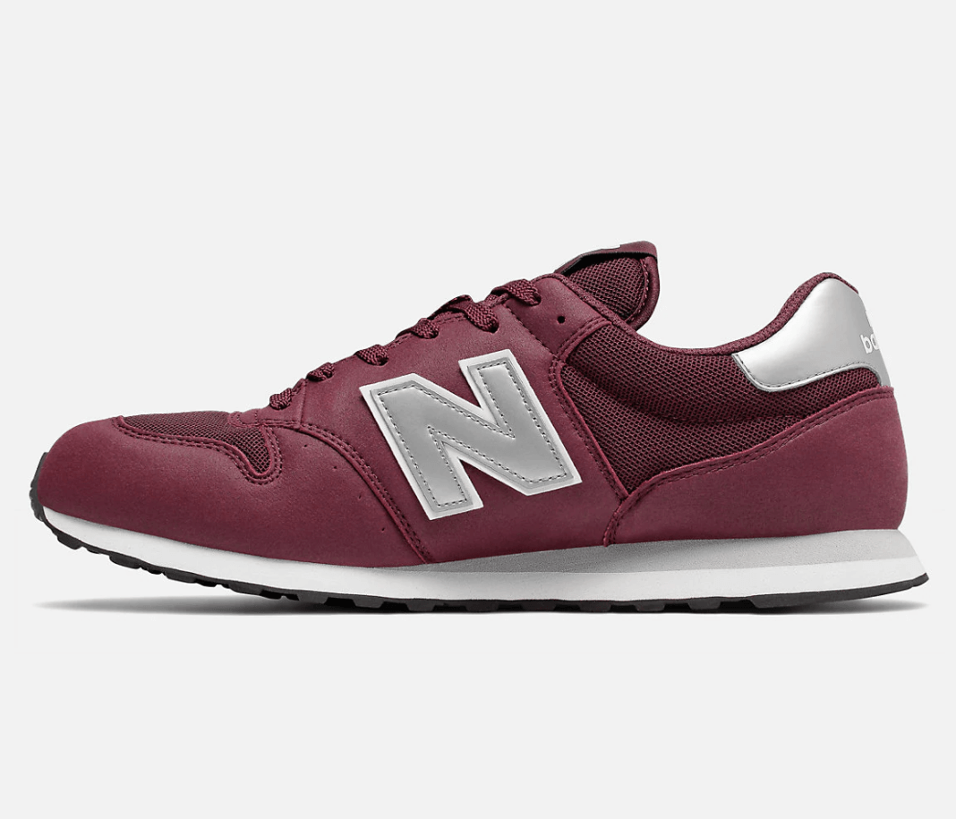 zapatillas New Balance 500 Classic Buurgundy with silver 2020