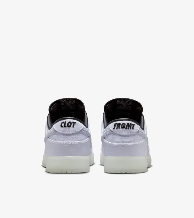 Zapatillas Nike Dunk Low x CLOT x Fragment Design Black and White