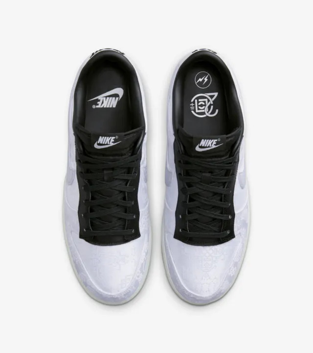 Zapatillas Nike Dunk Low x CLOT x Fragment Design Black and White
