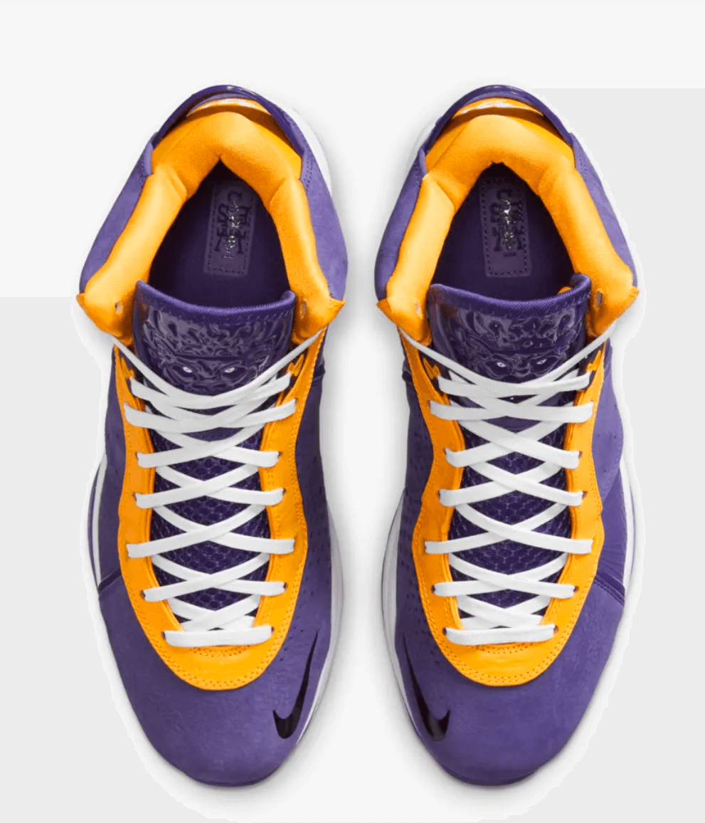  zapatillas Nike Lebron 8 Lakers Purple 2020 baloncesto NBA color púrpura