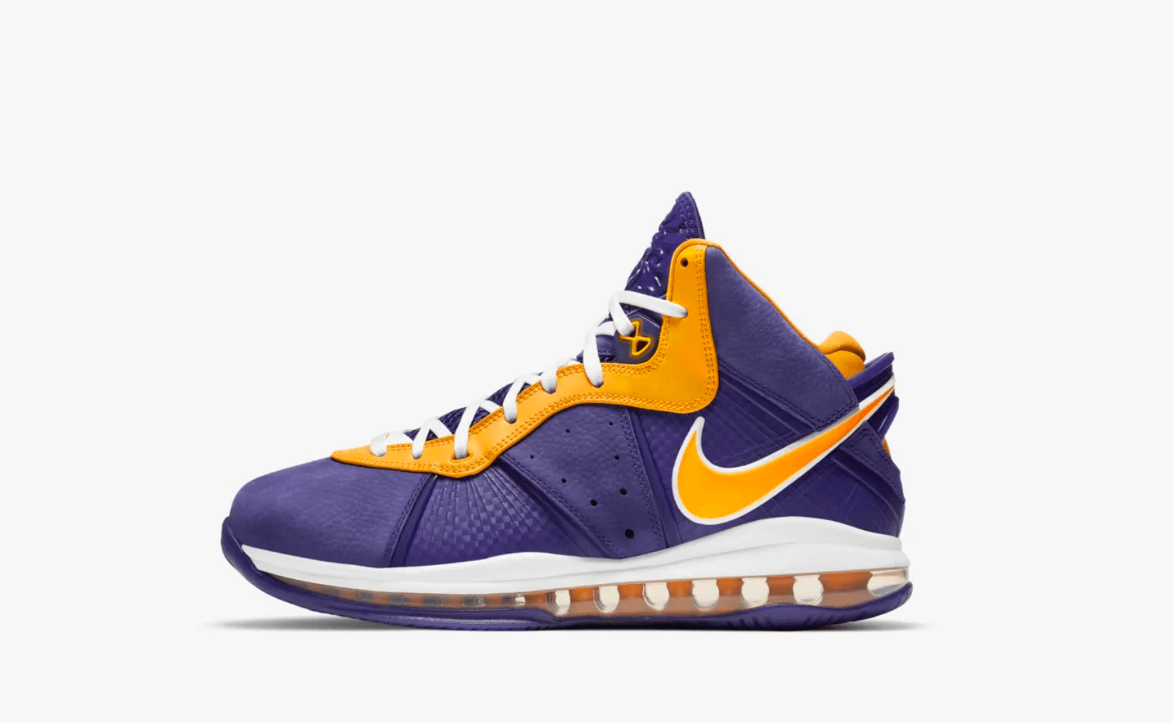  zapatillas Nike Lebron 8 Lakers Purple 2020 baloncesto NBA color púrpura