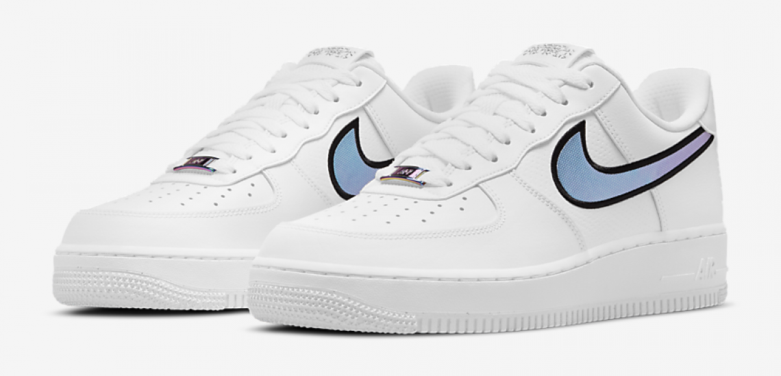 zapatillas Nike White Blue Iridescent 2021