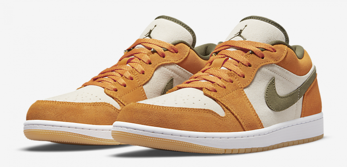 Air Jordan 1 Low SE Orange Olive